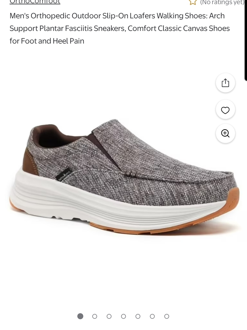 Men's Slip-On Walking Shoes - Gray